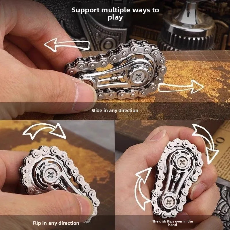 Metal Bicycle Chain Fidget Spinner