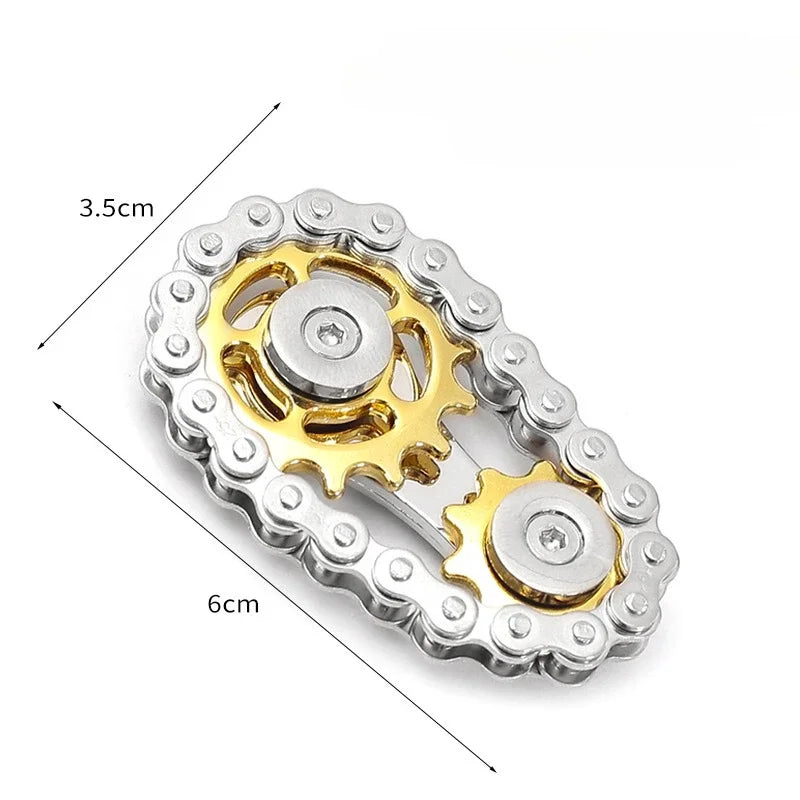 Metal Bicycle Chain Fidget Spinner